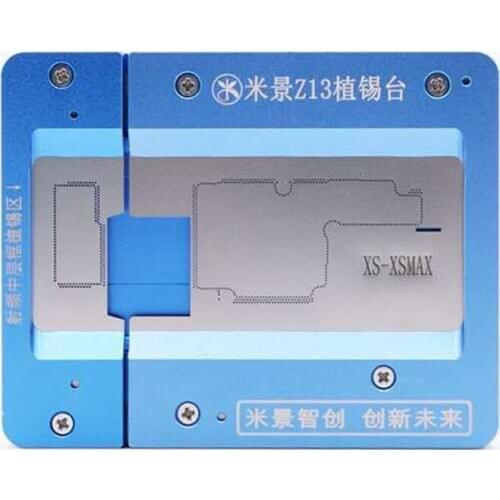 MJ Z13 Metal Tin Planting Platform With BGA Reballing Stencil For IPhone X XS XS MAX Platform Motherboard Soldering Repair Tools