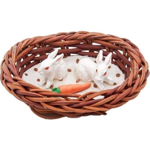 Odoria 1:12 Miniature Lovely Rabbit Hutch Cage Bed Living Room Bedroom Home Set Dollhouse Accessories Doll House Decoration