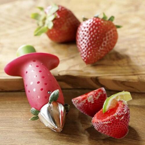 Hot Novelty Kitchen Strawberry Tomatoes Stalks Stem Leaves Huller Remover Fruit Kitchen Tool 10
