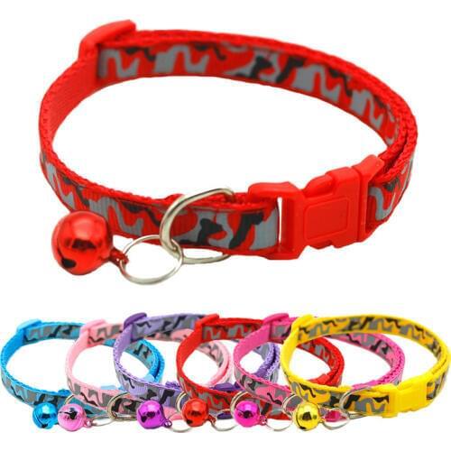 Pet Cat Dog 1.0cm Print Collar Bells Adjustable Buckle Collar Cat Small Dog Collar Perro Chihuahua Chihuahua Samoyed Neck Strap
