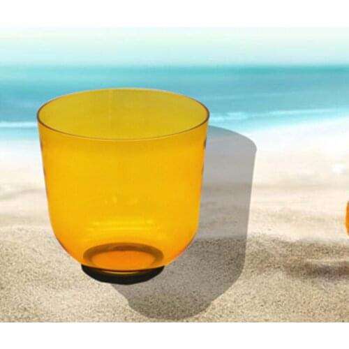 7" clear Quartz Note C/D/E/F/G/A/B/A#Crystal Singing Bowl with colorful Light Customizable For Yoga