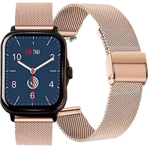 Strap For COLMI P8 Plus Pro SE Watch Band For COLMI P12 P10 P9 V31 V23 Pro Wrist Bracelet Stainless Steel Belt Adjustable Loop