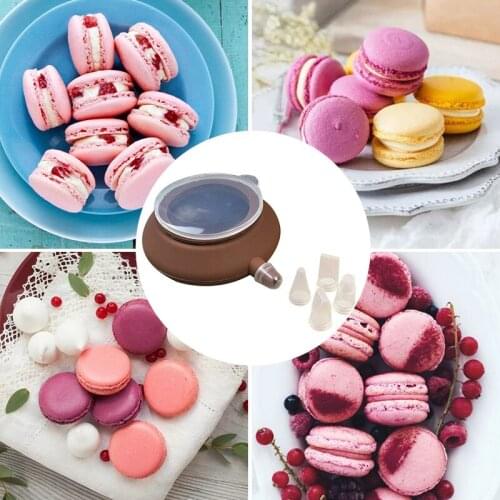 Silicone macaron decorator kitchen baking utensils cake decorating pot macaron pot with 5 decorating mouths
