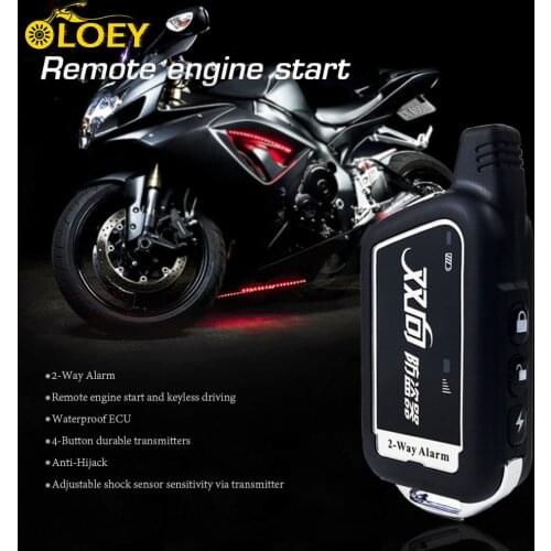 2 Two Way Anti-theft Motorcycle Alarm System Remote Engine Start keyless entry For Scooter Moto Honda YAMAHA Suzuki Kawasaki