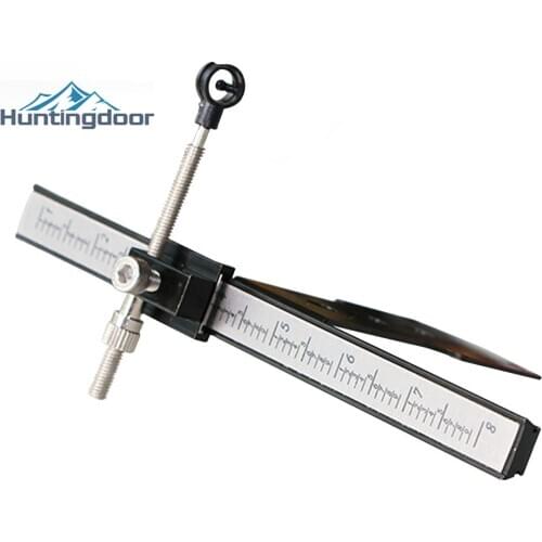 Archery Sight Stainless Steel Bow Sight with Ruler Assisted Aiming for Recurve Bow Hunting Bow Target Shooting Games Accessories