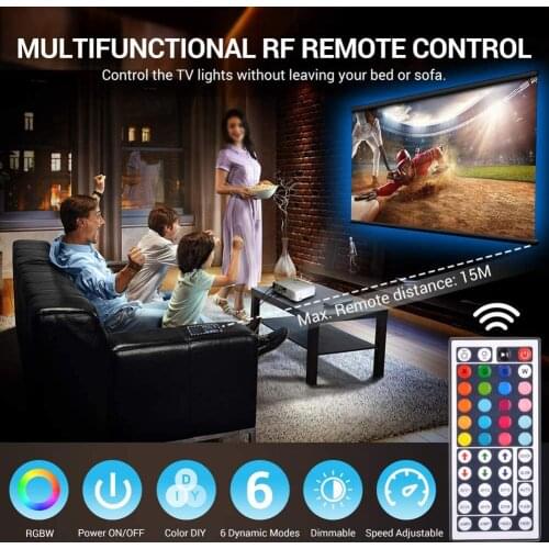 Wedding Decorative Fairy Lights RGB Strip Light Color Changing Tape Lights for Home TV Kitchen DIY Decoration