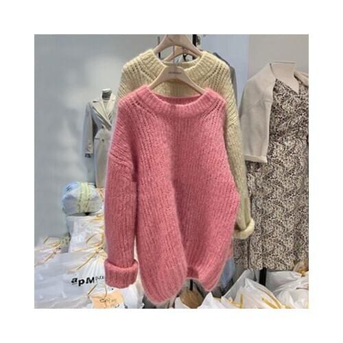 New Winter Sweater Women Pullover Girls Tops Knitting Vintage Autumn Elegant Female Knitted Outerwear Warm Sweater o neck