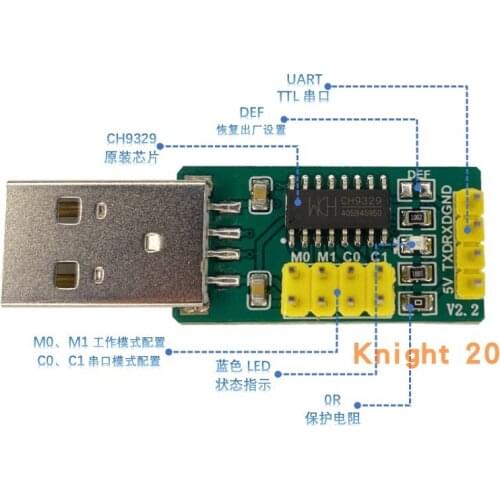 TTL Serial Port to Analog HID Full Keyboard Mouse Module CH9329 Module Driver-free Game Development