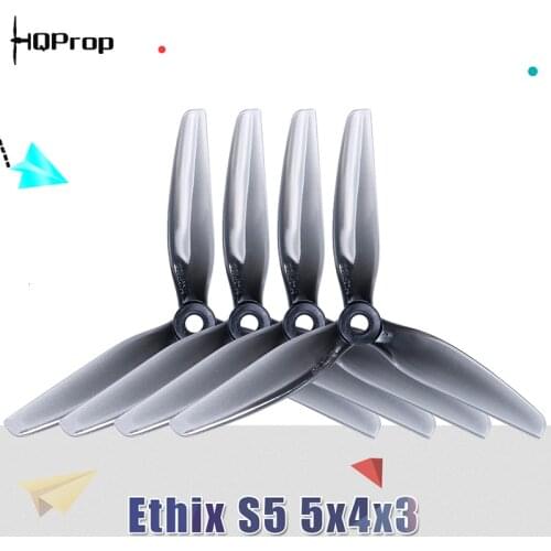 High quality HQ Ethix S5 5X4 X3 5040 5 inch 3 blade/propeller 3 blade grey compatible XING 2207 UAV engine