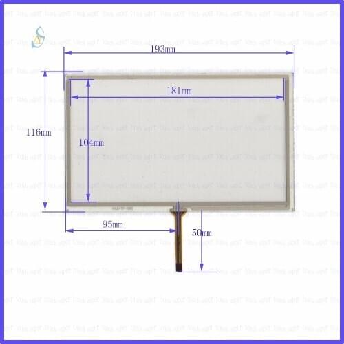 ZhiYuSun 193*116 HLD-TP-1986 8inch 4-wire resistive touch panel for Car DVD, GPS Navigator screen glass this is compatible