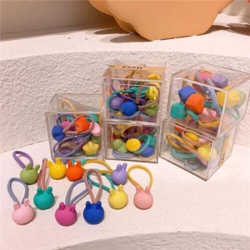 10 Piece Candy Color Elastic Hair Bands For Girls Hair Accessories Set Hair Ring Hair Rope Children Hair Styling Tools Headdress