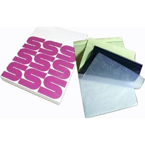 100Pcs/Set Tattoo Transfer Paper A4 Size Tattoo Paper Thermal Stencil Carbon Copier Paper Auxiliary Tattoo Transfer Paste Transf