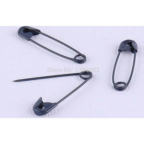 100pcs /lot metal deep blue color safety pins for garment label hareware accessories 22*5mm