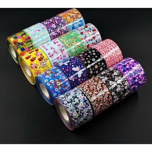 16 Rolls Colorful Flowers Nail Foil Hot Stamping Foils for Nails Transfer Foil Stickers Nail Manicure Decoration 4cm*120 meters