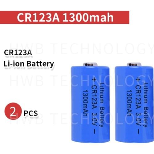 2PCS 3V CR123A CR 123A Lithium battery cell 1300mah CR123 CR17335 CR17345 16340 LiMnO2 dry primary battery for camera