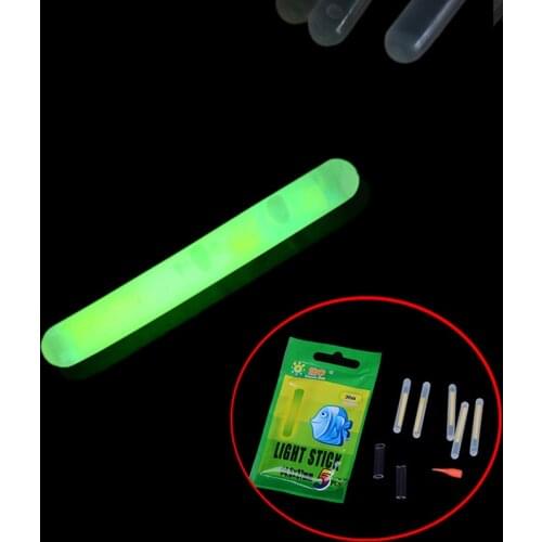 50pcs Fishing Night Float Rod Lights Dark Glow Stick Fluorescent Lightstick Light Luminous Float Night Fishing Float 2 Sizes