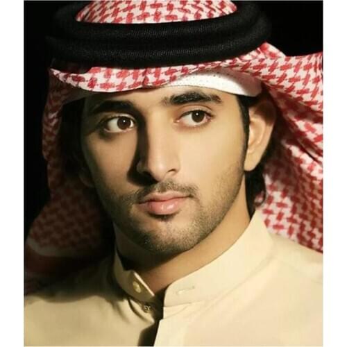 5D DIY Full Round Diamond Painting Sheikh Hamdan Bin Mohammed Bin Rashid Al Maktoum 3D Embroidery Cross Stitch Home Decor YC219