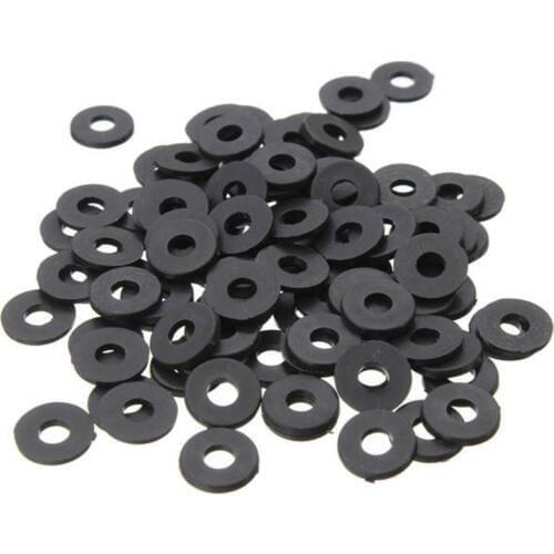 Promotion! M3 x 6mm x 1mm Nylon Flat Insulating Washers Gaskets Spacers Black 200PCS