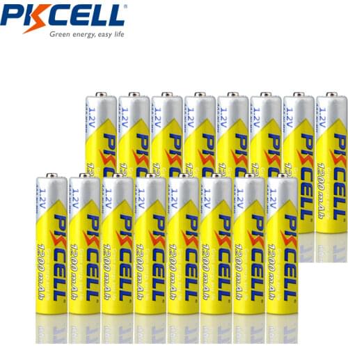 16Pcs*PKCELL AAA Battery 1.2V Ni-MH aaa Rechargeable Battery Batteries 1200MAH with 4PC Battery Hold Case Box for aa/aaa battery