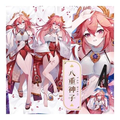 Anime Yaemiko Genshin Impact Sexy Loli Girl Cosplay Dakimakura Hugging Body Pillow Case Long Cushion Cover Xmas Gifts