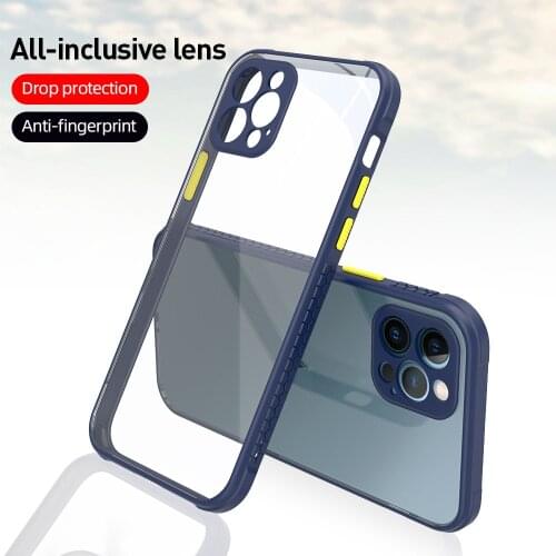 Tire Pattern Edge Transparent Case For Iphone 12 Mini 11 Pro Max X XS XR Aifon 7 8 6 6s Plus Camera Shockproof Hard Phone Cover