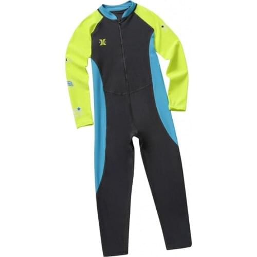 Kids Full Body Wetsuit Cover Up Zip Front Swimwear Summer Beach Swimsuit