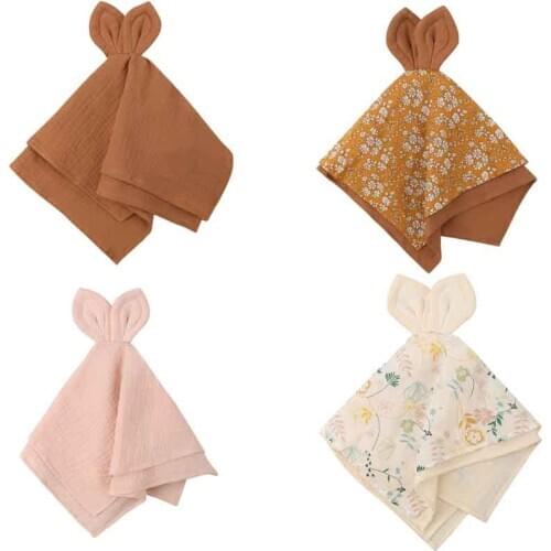 Baby Cartoon Bunny Soothe Appease Towel Appease Doll For Newborn Soft Comforting Towel Sleeping Toy Saliva Towel Gift