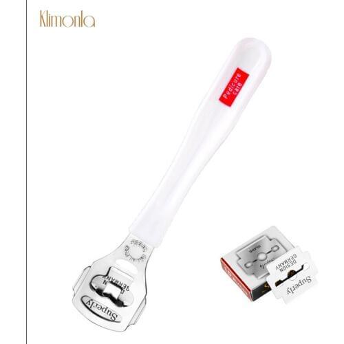 1pcs Pedicure Callus Shaver For Finger Care Plastic Handle Dead Skin Remover Cutter Trimmer Scraper With 10 Blades