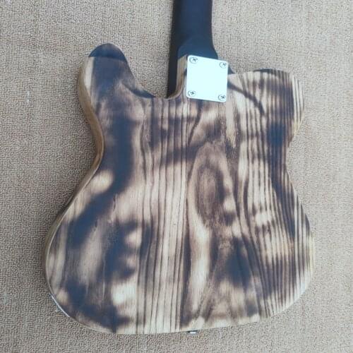 Best selling natural wood electric guitar, carbonized guitar, free transportation