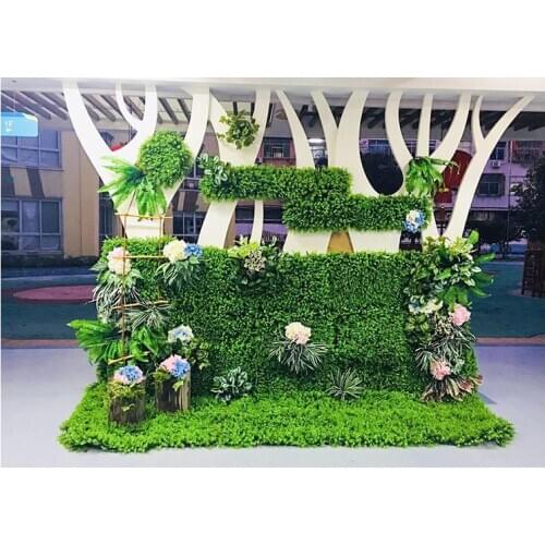 Artificial Plant Wall Hedge Lawn Boxwood Hedge Artificial Lawn Garden Backyard Home Decor Simulation Grass Turf Rug Lawn Outdoor