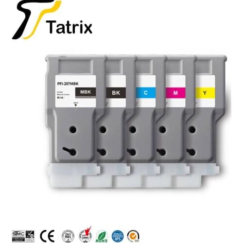 Tatrix PFI207 PFI-207 PFI 207 Pigment ink Premium Color Compatible Ink Cartridge for Canon IPF680 IPF685 IPF780 IPF785 Printers