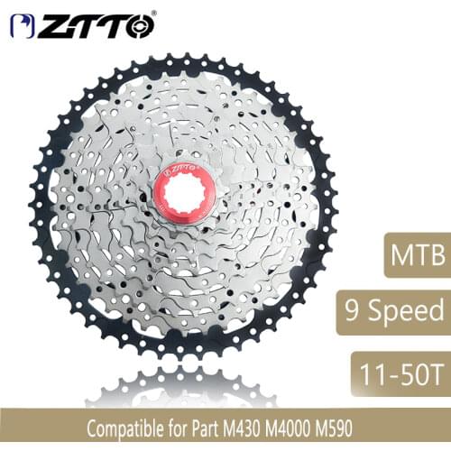 ZTTO Mountain Bike MTB 9 Speed Cassette 9 Velocidade 9S 50T Bicycle Parts Wide Ratio Freewheel Sprocket For M430 M4000 M590 533g