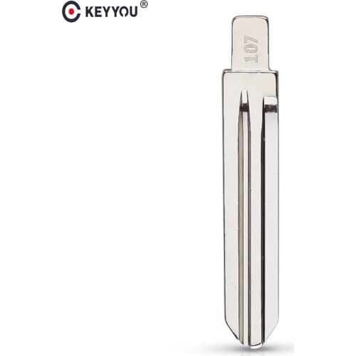 KEYYOU 10pcs No.107 Metal Blank Flip KD Car Remote Key For Hyundai Elantra G102 Replacement Uncut HYN14 Key Blade