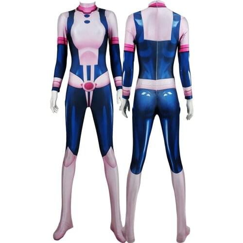 OCHACO URARAKA Cosplay Costumes My Hero Academia Asui Tsuyu Yaoyorozu Momo Superhero Zentai Suit Woman Girls Adults/Kids