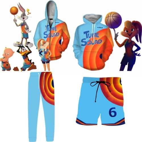 Space Jam Cosplay Costumes Jersey James Tops Shorts Full Sets Tune Squad Basketball T-shirt Vest Uniform Clothes Sportswear