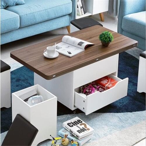 Creative home furniture folding coffee table dining table for Living room dining room moveable lifting side table