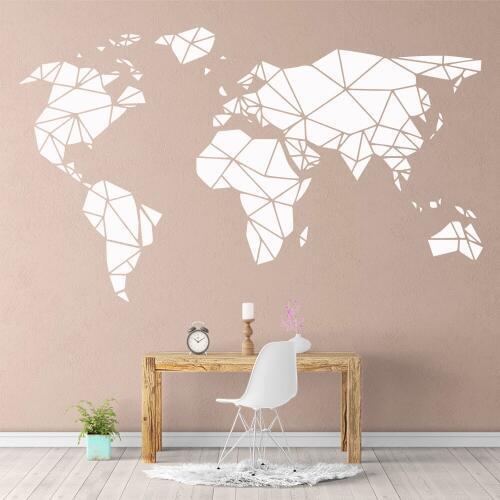 Creative World Map Wall stickers waterproof vinyl Wall decal Wallpaper For Living Room Bedroom Decor Kids Rooms Decoration G515