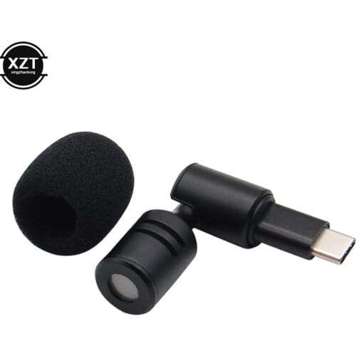 Mini 3.5mm Mono/ Stereo/Type-C Flexural Bendable Mini Microphone For phone Cameras Computer Laptop PC Recording
