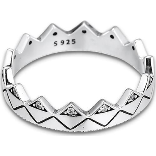 Fashion Female Rings For Jewelry Making EXOTIC CROWN RING Sterling Silver Jewelry Elegant Mothers Day Gift