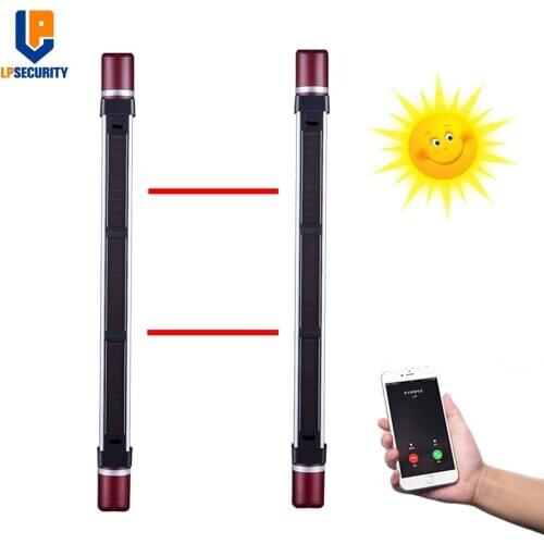 Outdoor Waterproof 2 Beams Solar Powered Wireless Infrared Grating Detector Application for Window door
