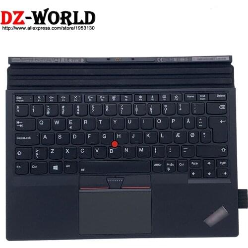 New Original DK Danish Base Portable Backlit Thin Keyboard for Lenovo Thinkpad X1 Tablet 2nd 1st Gen 01AY210