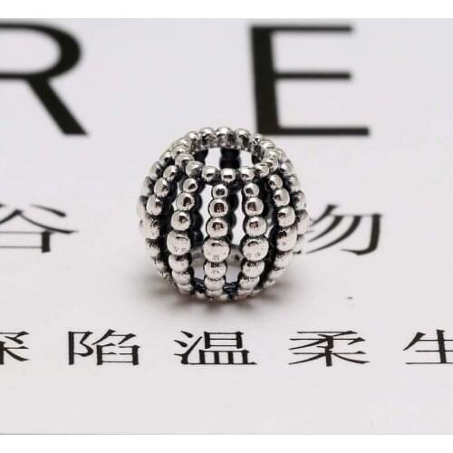 New Original 925 Sterling Silver Beads Rose Openwork Simple Beaded Charm Fit Pandora Bracelets Women DIY Jewelry Dropshipping