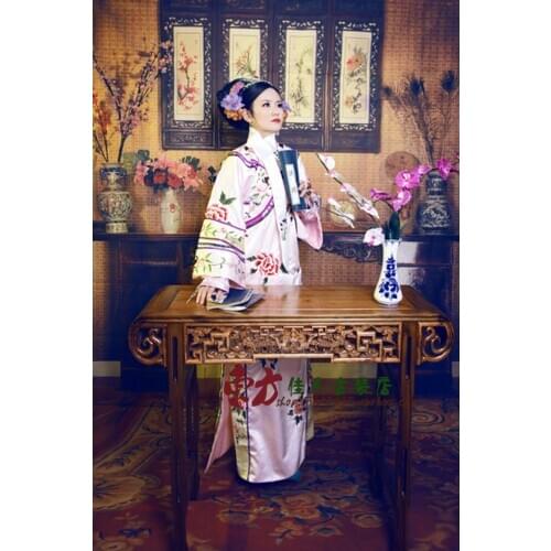 New TV Play Legend of Empress Zhenhuan Qing Princess Costume with Embroidery