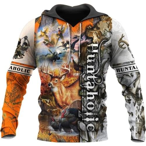 Hunting Camo Animal 3D Printed Animal Mens Hoodie Harajuku Sweatshirt Unisex Casual Jacket Pullover sudadera hombre KJ054