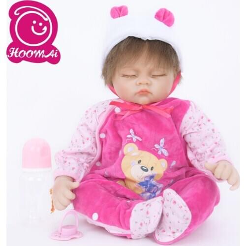 Lifelike Reborn Babies Dolls Cloth Body 18" Lovely Now Realistic Bebe Reborn Baby Doll With Closed Eyes 45CM Kid Birthday Gifts