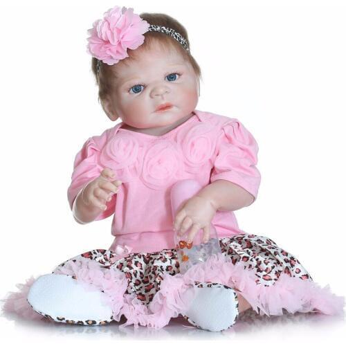 Reborn baby dolls 23" Full body silicone dolls Victoria girl princess doll realistic newborn baby Anatomically Correct bonecas