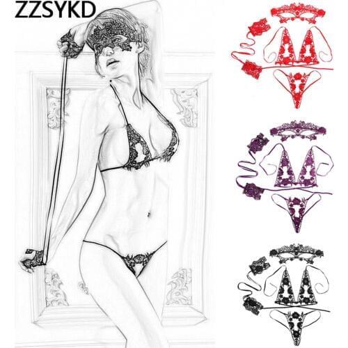 Sexy Underwear Pajamas Plus Size Women 4pcs Set Lingerie Sexy Hot Erotic Transparent Baby Doll Sexy Costumes Lingerie Porn Femme