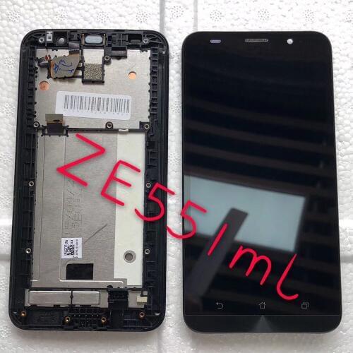 Touch Screen Digitizer Sensor Glass LCD Display Monitor Assembly with frame For ASUS Zenfone 2 ZE551ML Z00AD