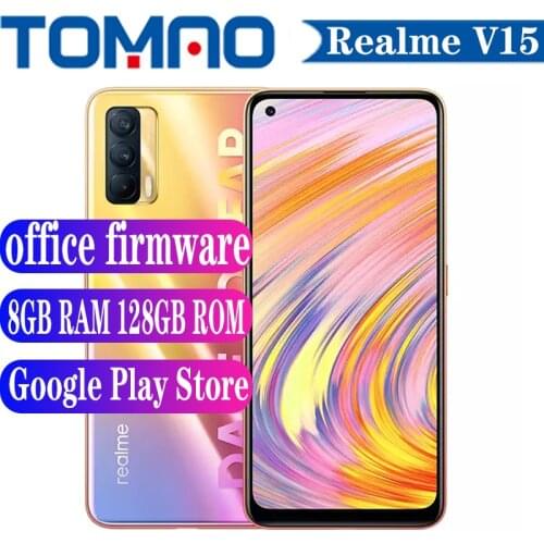 Original New Realme V15 6GB 8GB RAM 128GB ROM SmartPhone 4310mAh 50W Dimensity 800U Octa Core 6.4 inch AMOLED Screen 64MP Camera