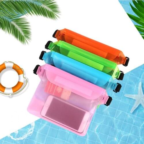 New Three Layer Sealed Waterproof Waist Bag Outdoor Beach Portable Mobile Phone Pouch PVC Storage Bags For Swimming Boating